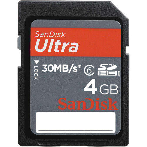 Sandisk Ultra SDHC 4GB card Upto 30 MBPS - Brand New Sealed