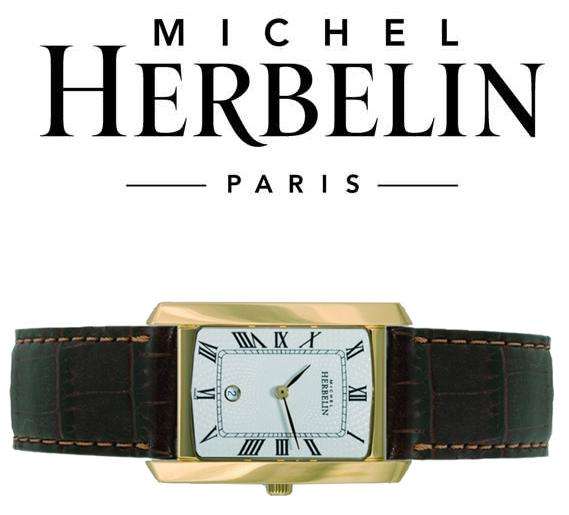 Michel Herbelin Men's GP Chocolate Brown Leather Strap Watch 16842-P08MA  - CHRISTMAS SPECIALS