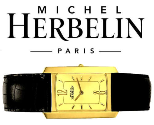 Michel Herbelin Men's Gold Plated Leather Strap Watch 16862/P13  - *** R 8,000-00 ***