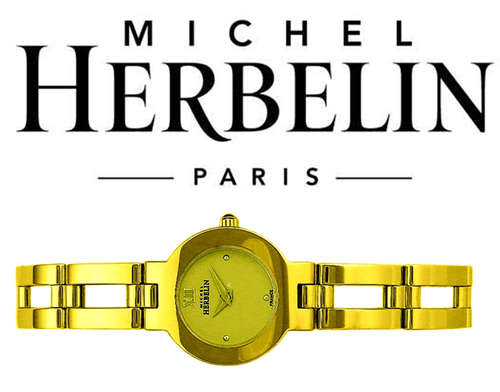 Michel Herbelin Womens Gold Plated Band Watch 17021/BP13 -*** R 8,000-00 ***
