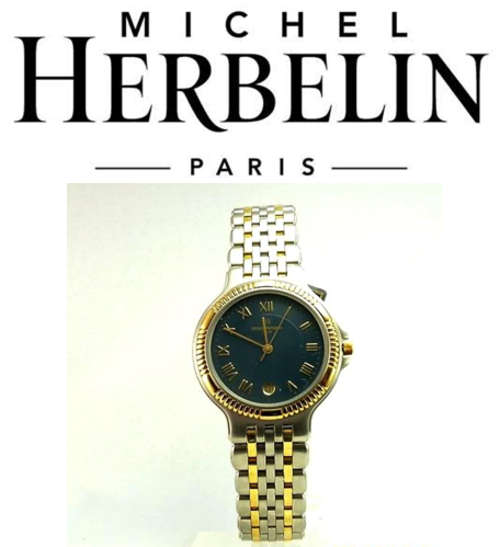MICHEL HERBELIN TWO TONE DATE MENS WATCH - 12478