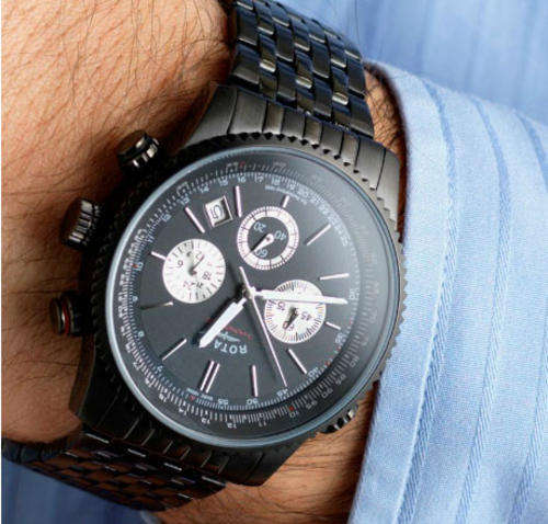 Rotary Men's Black Chronospeed Watch- GB03778/04 -  *** DEMO***