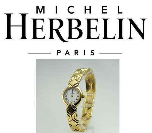 MICHEL HERBELIN LADIES GOLD PLATED BRACELET WATCH - 7054 *** R 7,000-00 ***