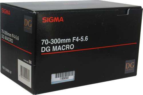 SIGMA DG 70-300mm Telephoto Zoom Lens for CANON - DIGITAL SLR CAMERAS 500D, 550D, 600D, 60D IN BOX