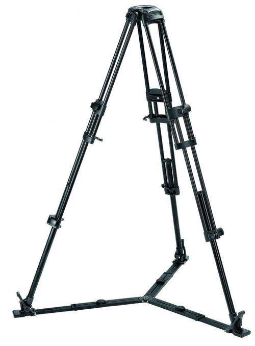 Manfrotto 525MVB 2-Stage Aluminum VIDEO Tripod w/501HDV Head Kit + BAG for CAMCORDERS