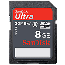 Sandisk Ultra SDHC 8GB card Upto 30 MBPS