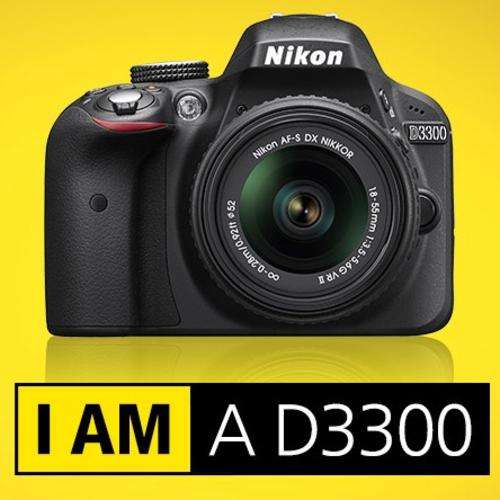 Nikon D3300 24.2 MP CMOS Digital SLR with AF-S DX NIKKOR 18-55mm f/3.5-5.6G VR II Zoom Lens (Black)