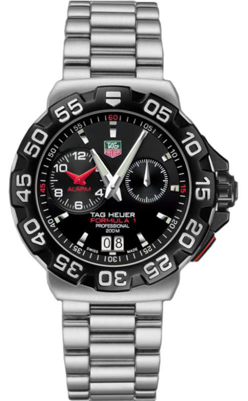 Tag Heuer Alarm Stainless Steel Men's Formula 1 Alarm Chronograph Wrist Watch  WAH111A - in BOX