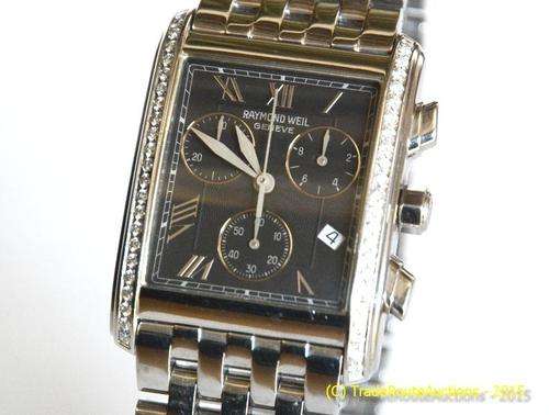 RAYMOND WEIL DON GIOVANNI 4873 CHRONOGRAPH  BLACK DIAL - DIAMOND BEZEL MENS WATCH