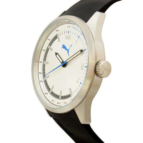 Puma Mens Speedometer Black Silicone Quartz Watch Silver Dial PU103481003  - BRAND NEW *** PUMA ***