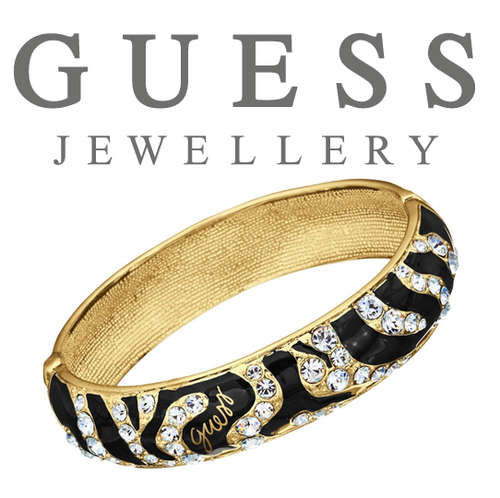 Guess Gold Plated Tiger Pattern Bangle UBB70233 - Brand new in Box