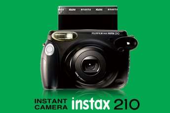 Fujifilm Instax 210 Instant WideCamera in Box [BLACK] Grab one handy for holidays Instant pictures