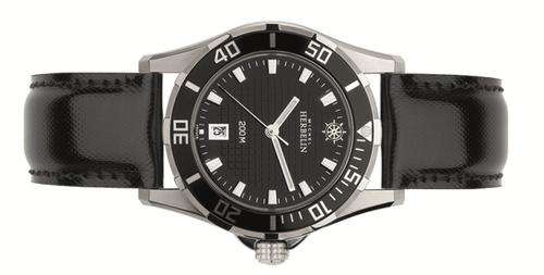 Michel Herbelin Ladies Watch SS NEWPORT TROPHY 200M BLACK DIAL WATCH - 14290/AN14