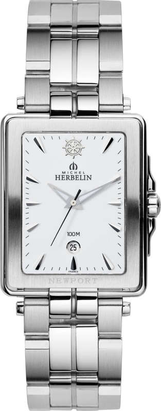 Michel Herbelin SS  Newport Yacht Club White Silver Bracelet Watch - 12466-B11