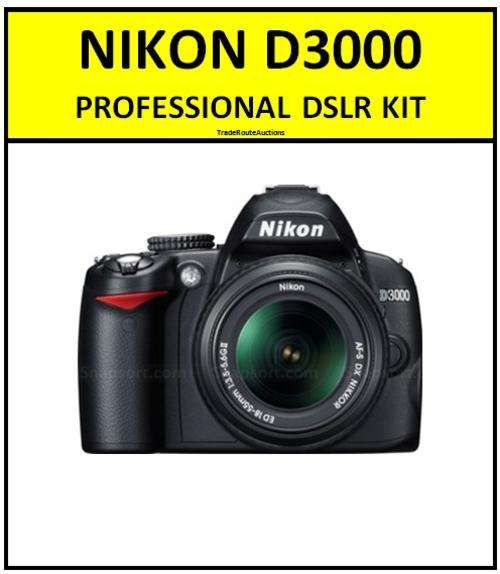 NIKON D3000 DSLR CAMERA  + 18-55mm MM LENS PROFESSIONAL CAMERA KIT *** ORIGINAL NIKON ***