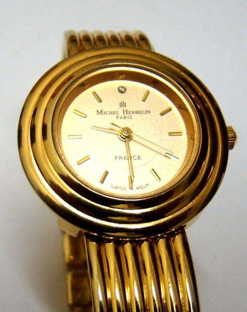 MICHEL HERBELIN LADIES WATCH -18CT GOLD PLATED @@@ BARGAIN @@@
