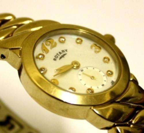ROTARY  WOMEN'S WATCH - GOLD PLATED - PEARL DIAL & SUB SECOND DIAL