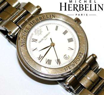 MICHEL HERBELIN NEWPORT MENS WATCH - WHITE DIAL