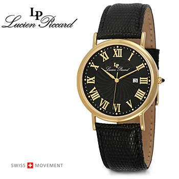 Lucien Piccard Men's Carlisle Swiss Quartz Leather Watch