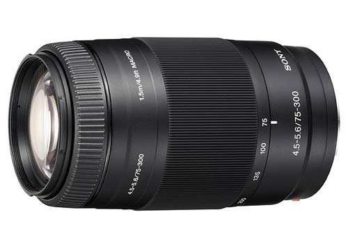 Sony 75-300mm f/4.5-5.6 Compact Super Telephoto Zoom Lens - For Sony DSLR Cameras