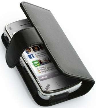 Black Executive Leather Wallet Case For Nokia N97
