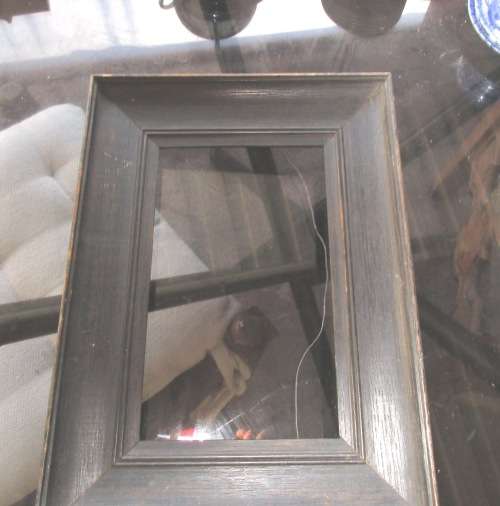 OLD WOOD FRAME PAINTED BLACK