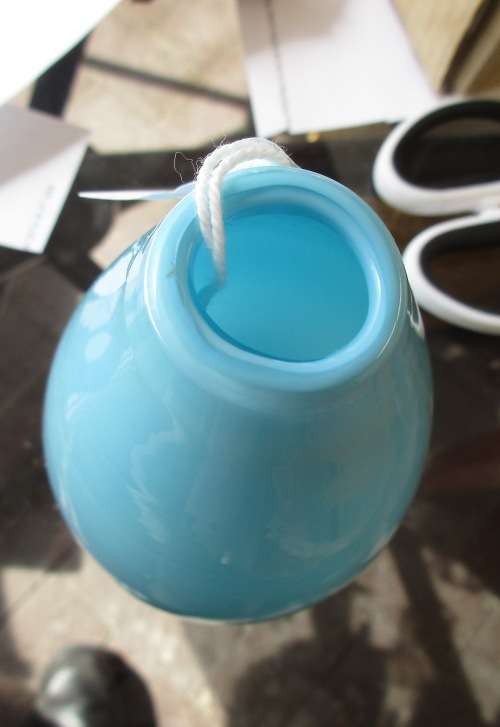 BLUE BALUSTER VASE