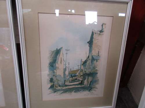 SET 4 SIGNED PRINTS DOUGLAS TREASURE VARIOUS CAPE TOWN SCENES