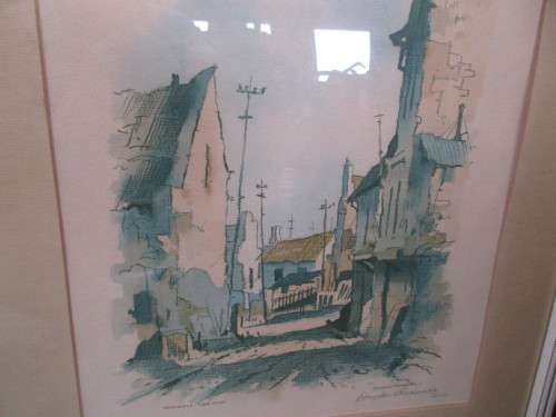 SET 4 SIGNED PRINTS DOUGLAS TREASURE VARIOUS CAPE TOWN SCENES