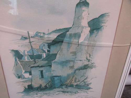 SET 4 SIGNED PRINTS DOUGLAS TREASURE VARIOUS CAPE TOWN SCENES