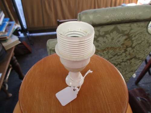 CERAMIC BEIGE AND WHITE LAMP