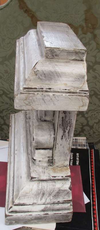 PAIR WOODEN PEDESTALS IN CORINTHIAN COLUMN SHAPE
