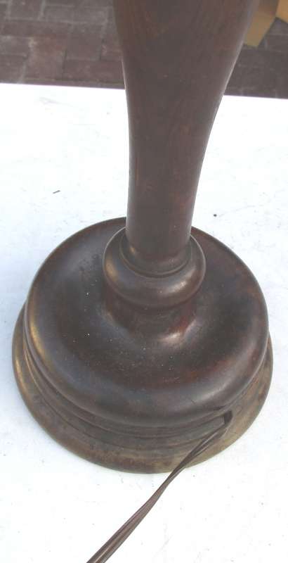 OLD WOOD TABLE LAMP