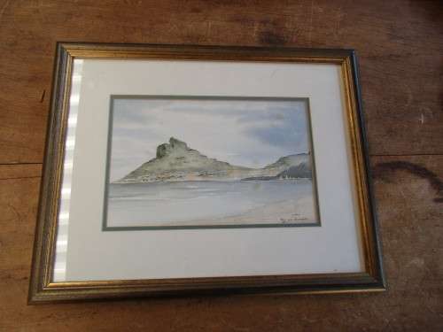 Watercolour of Hout Bay by Pete van Jaarsveld