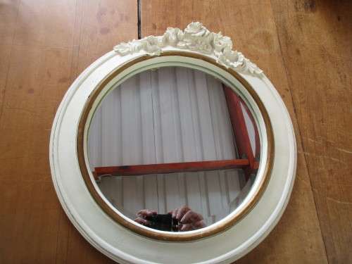 WONDERFUL WOOD OVAL MIRROR