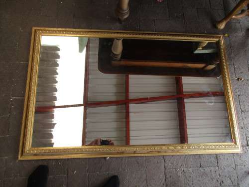 LOVELY BIG RECTANGULAR GILT MIRROR FOR COLLECTION ONLY