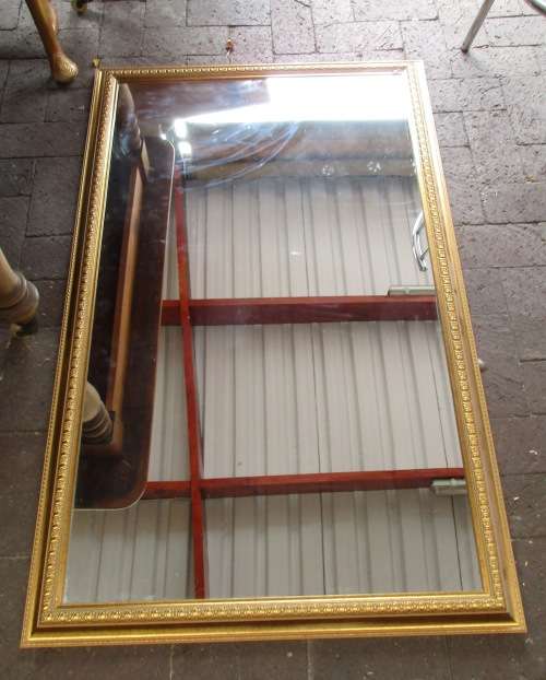 LOVELY BIG RECTANGULAR GILT MIRROR FOR COLLECTION ONLY