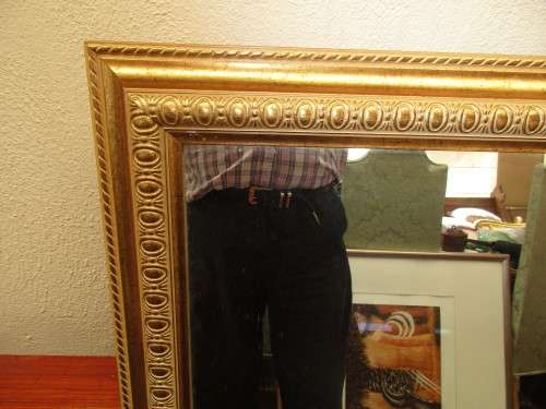 LOVELY BIG RECTANGULAR GILT MIRROR FOR COLLECTION ONLY