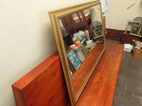 LOVELY BIG RECTANGULAR GILT MIRROR FOR COLLECTION ONLY