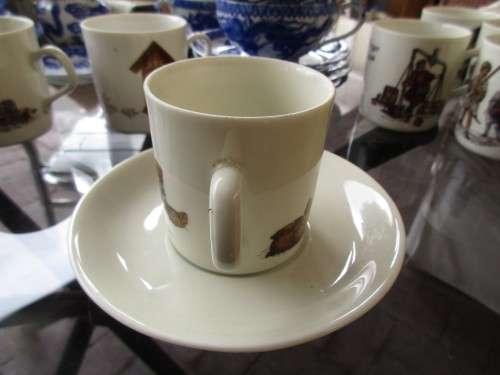 MITTERTEICH PORZELLAN 6 DEMI TASSE COFFEE CUPS AND SAUCERS