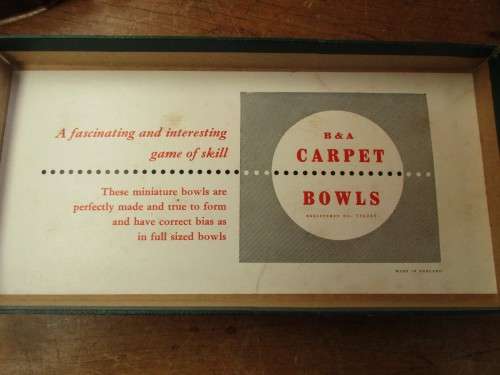 LOVELY SET B & A carpet bowls