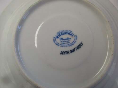 WIESENTHAL PORCELAIN CUPS AND SAUCERS  SET OF 6 PATTERN DECOR BUTTERFLY