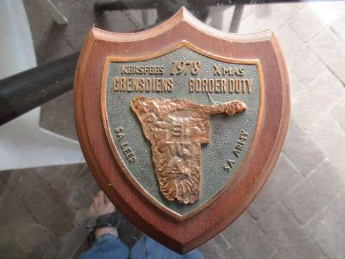CHRISTMAS 1978 BORDER DUTY PLAQUE