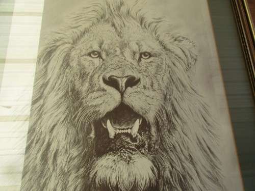 THREE PRINTS OF K WACKER LION ANTELOPE AND ELEPHANT