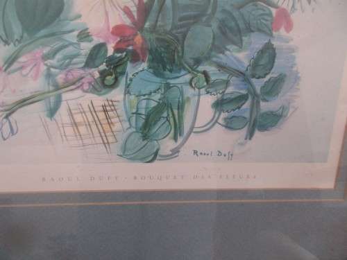 LOVELY PRINT RAOUL DUFY BOUQUET OF FLOWERS