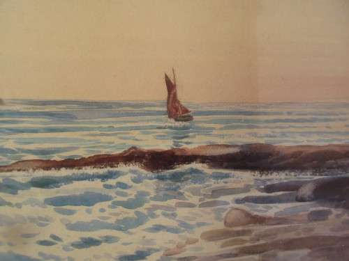 LOVELY PRINT BUSFIELD 1899 WOMEN COLLECTING MUSSELS
