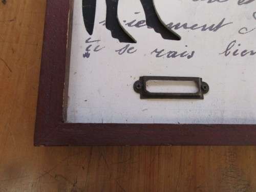 LOVELY ! UNUSUAL FRAMED COW WITH FRENCH POSTMARKS