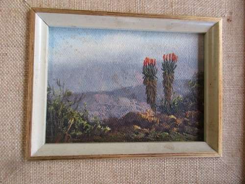 4 OIL ON BOARDS BUSH SCENES SIGNED LR