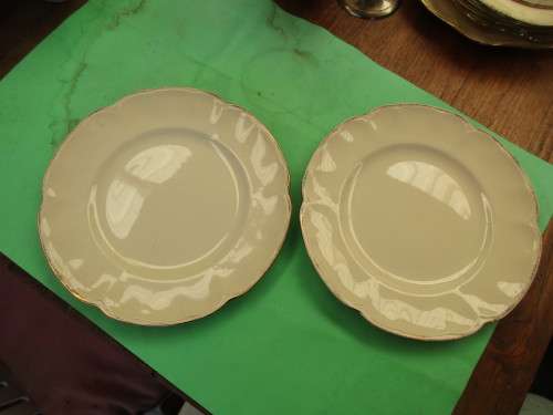 PAIR JOHNSON BROS VICTORIAN PATTERN DINNER PLATES