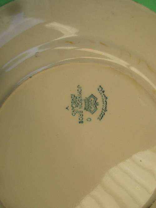 PAIR JOHNSON BROS VICTORIAN PATTERN DINNER PLATES